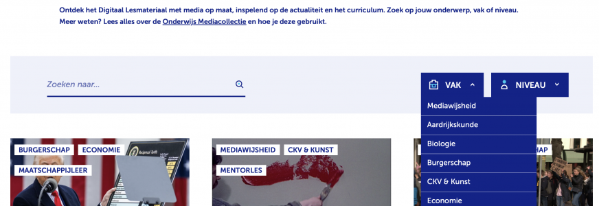 Ontdek het Digitaal Lesmateriaal van Beeld en Geluid! Ontdek het Digitaal Lesmateriaal van Beeld en Geluid!